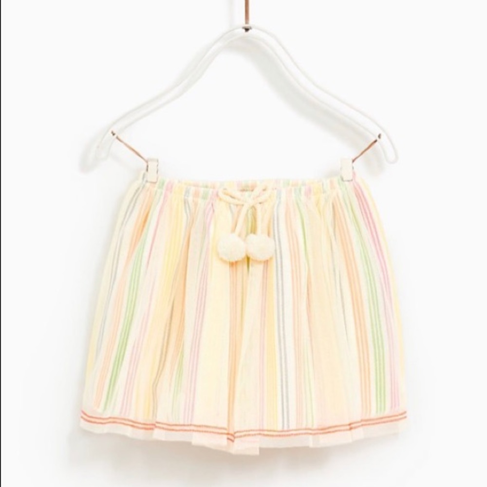 ZARA Striped Tulle Skirt NWT